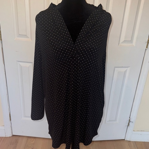 Charter Club Tops - Charter Club Black and White Polka Dot Blouse